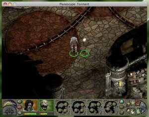 Planescape: Torment game shot on a mac